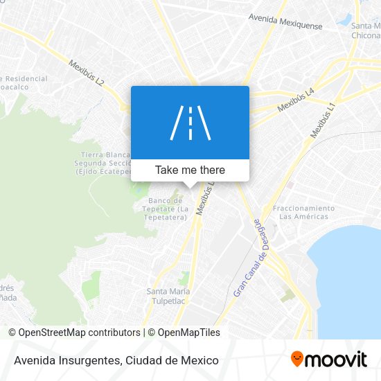 Avenida Insurgentes map