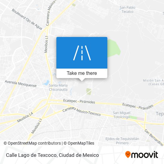 Mapa de Calle Lago de Texcoco