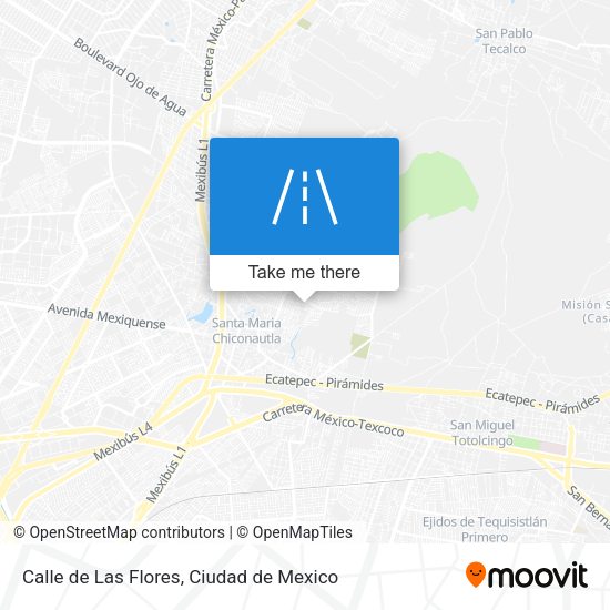 Mapa de Calle de Las Flores