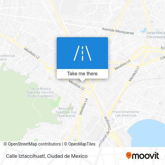Calle Iztaccíhuatl map