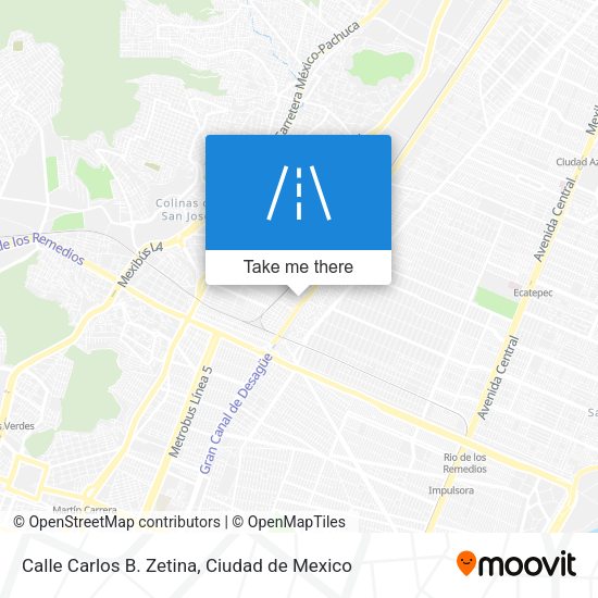 Calle Carlos B. Zetina map