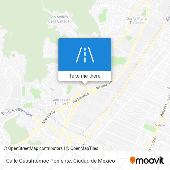 Calle Cuauhtémoc Poniente map