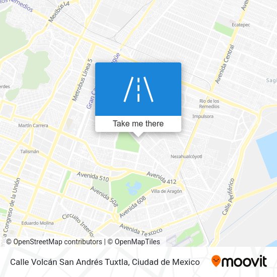 Mapa de Calle Volcán San Andrés Tuxtla