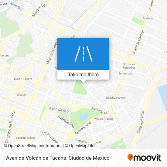 Mapa de Avenida Volcán de Tacaná
