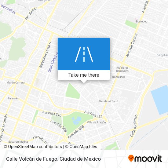 Mapa de Calle Volcán de Fuego