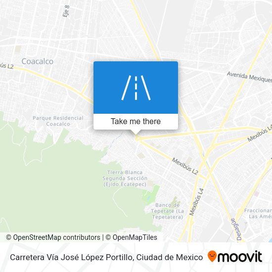 Carretera Vía José López Portillo map