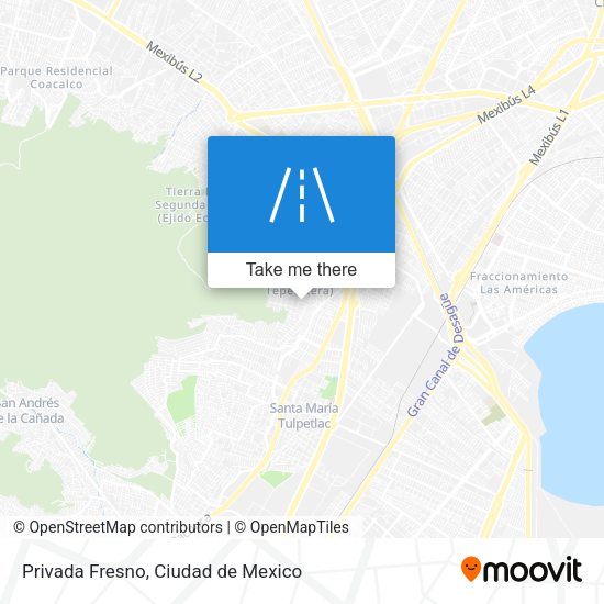 Privada Fresno map