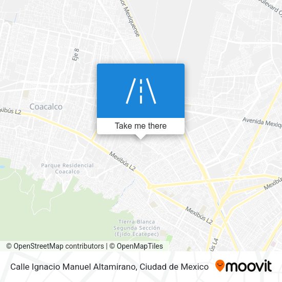 Calle Ignacio Manuel Altamirano map