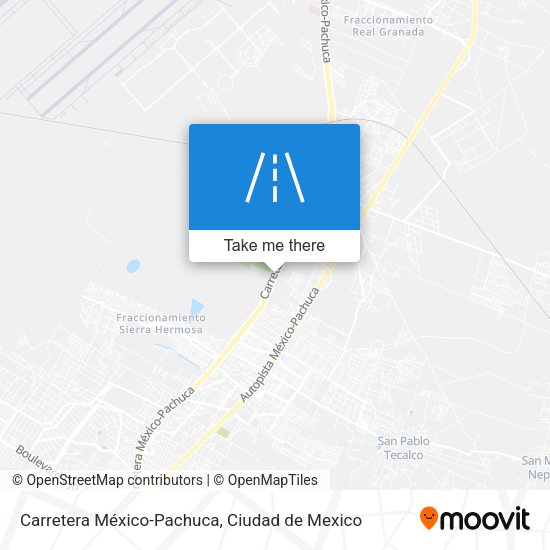 Carretera México-Pachuca map