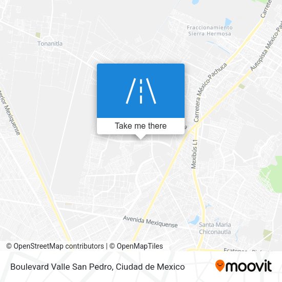 Boulevard Valle San Pedro map