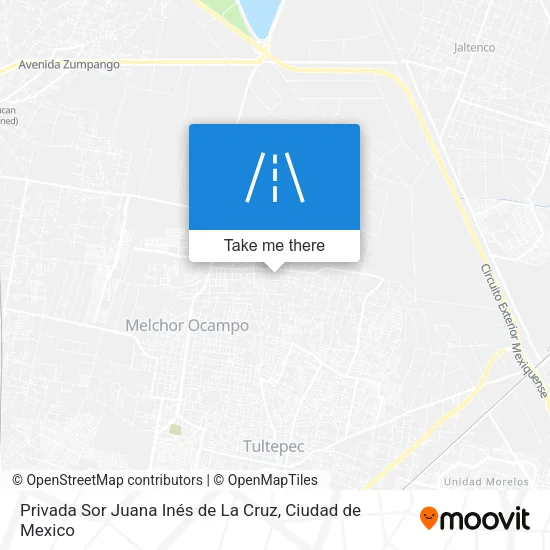 Mapa de Privada Sor Juana Inés de La Cruz