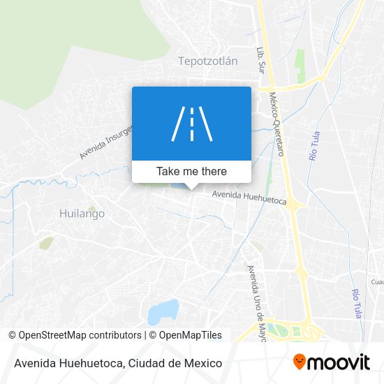 Avenida Huehuetoca map