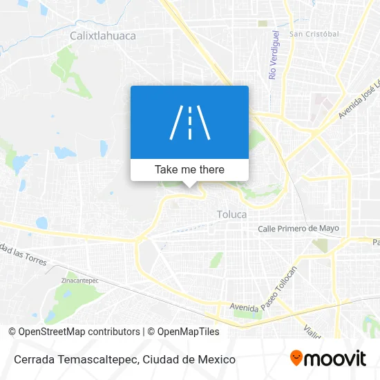 Cerrada Temascaltepec map