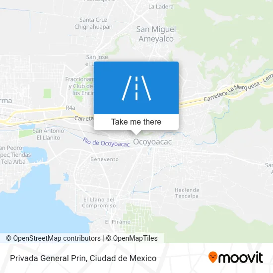 Privada General Prin map