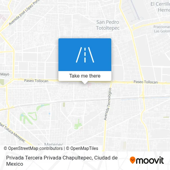 Privada Tercera Privada Chapultepec map