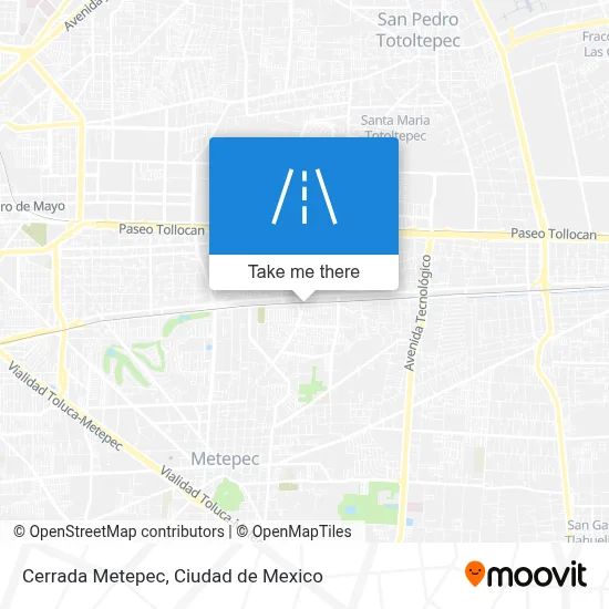 Cerrada Metepec map