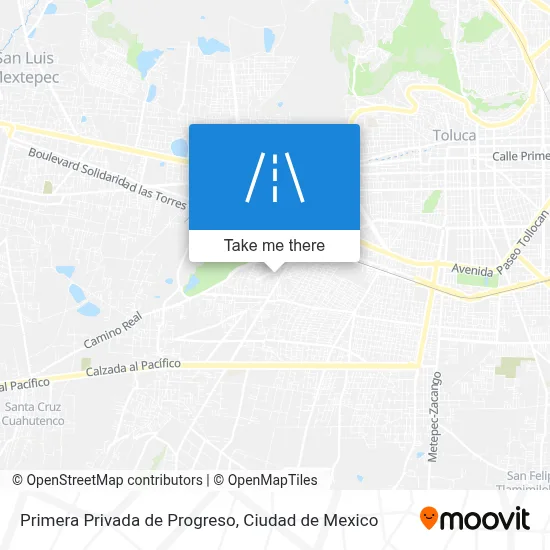 Primera Privada de Progreso map