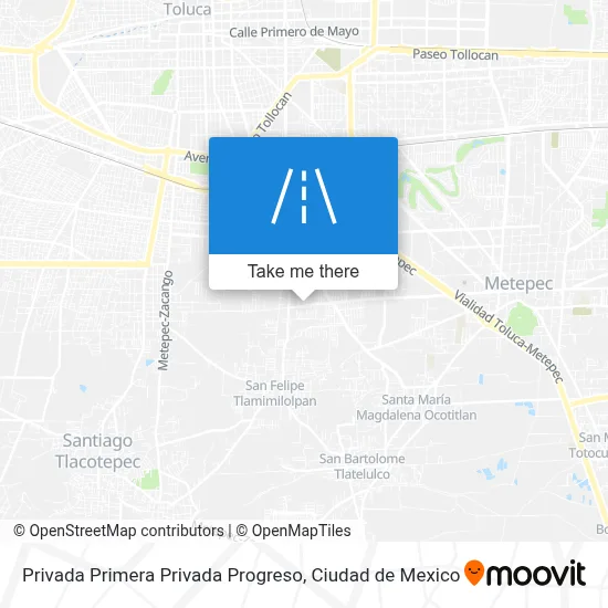Privada Primera Privada Progreso map