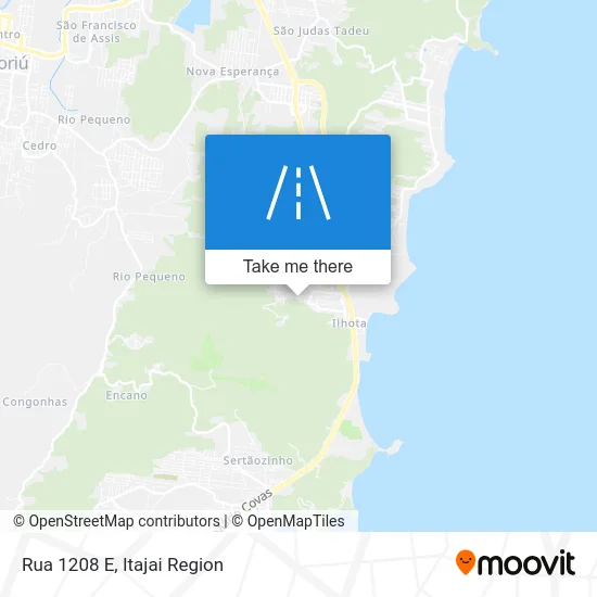 Rua 1208 E map