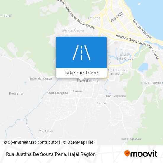 Rua Justina De Souza Pena map