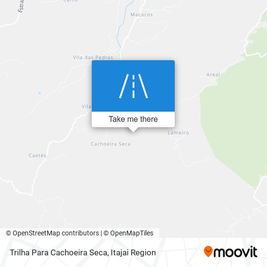 Mapa Trilha Para Cachoeira Seca