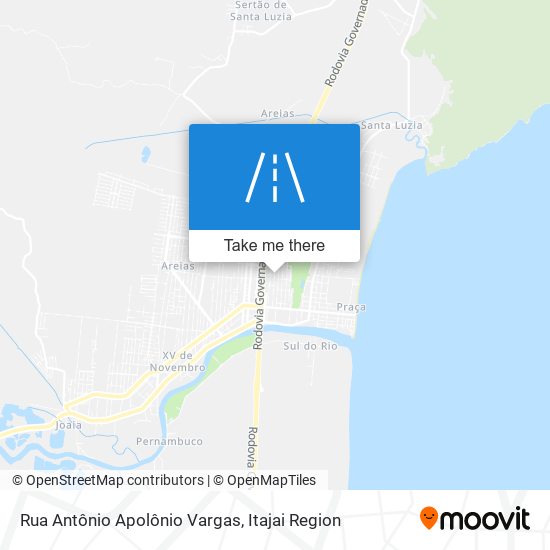 Mapa Rua Antônio Apolônio Vargas