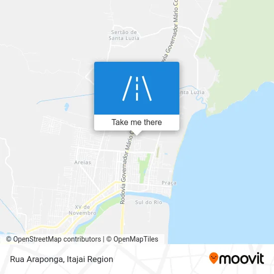 Rua Araponga map