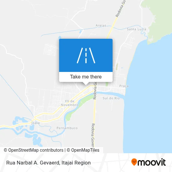 Rua Narbal A. Gevaerd map