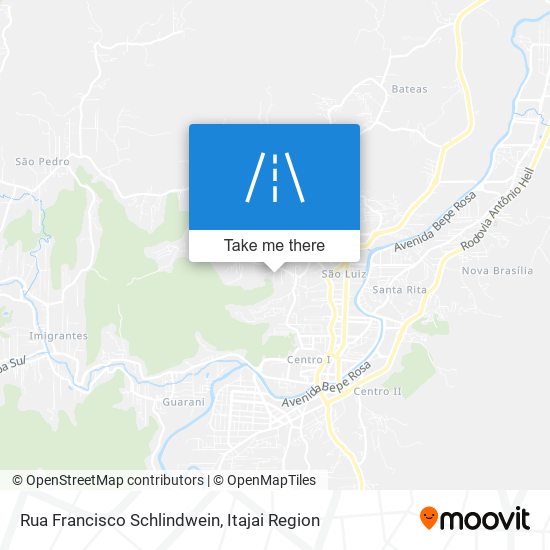 Mapa Rua Francisco Schlindwein