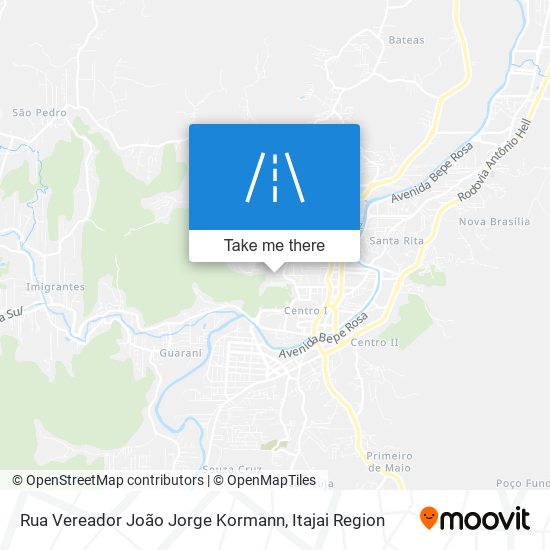 Mapa Rua Vereador João Jorge Kormann