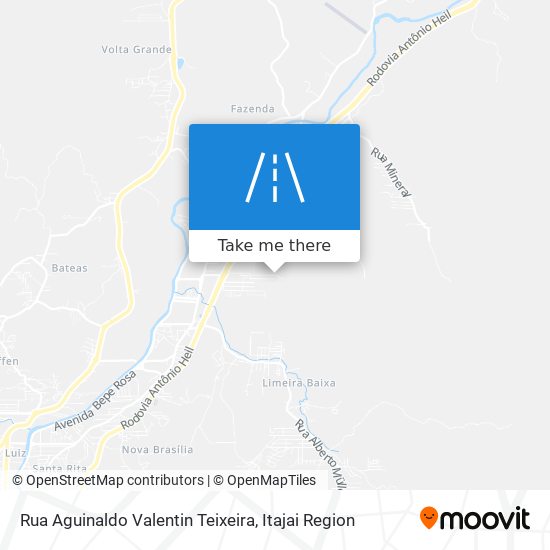 Rua Aguinaldo Valentin Teixeira map