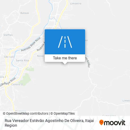 Mapa Rua Vereador Estêvão Agostinho De Oliveira