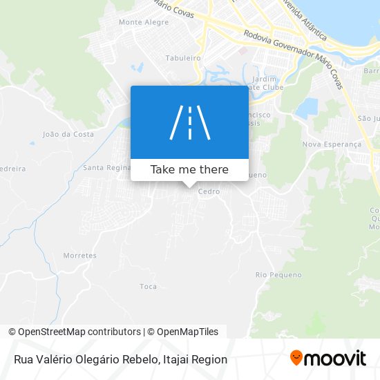 Mapa Rua Valério Olegário Rebelo