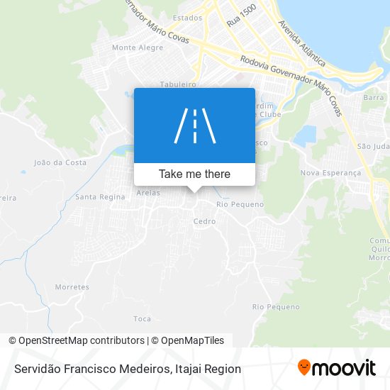 Servidão Francisco Medeiros map