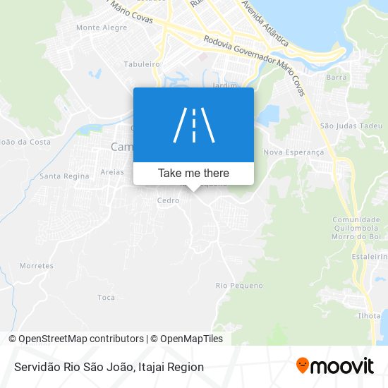 Servidão Rio São João map