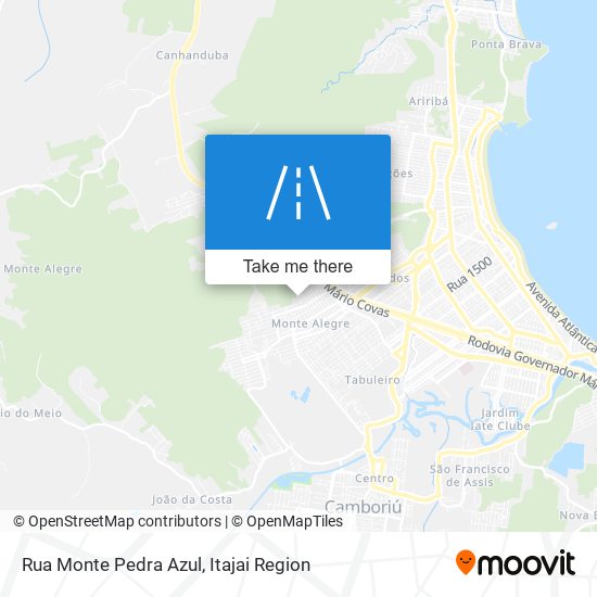 Mapa Rua Monte Pedra Azul