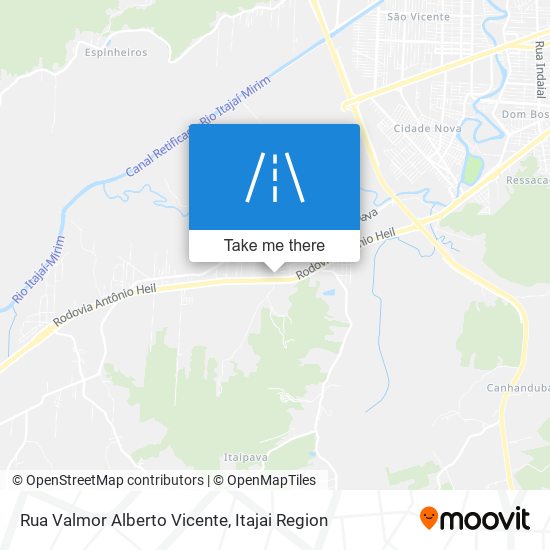 Mapa Rua Valmor Alberto Vicente