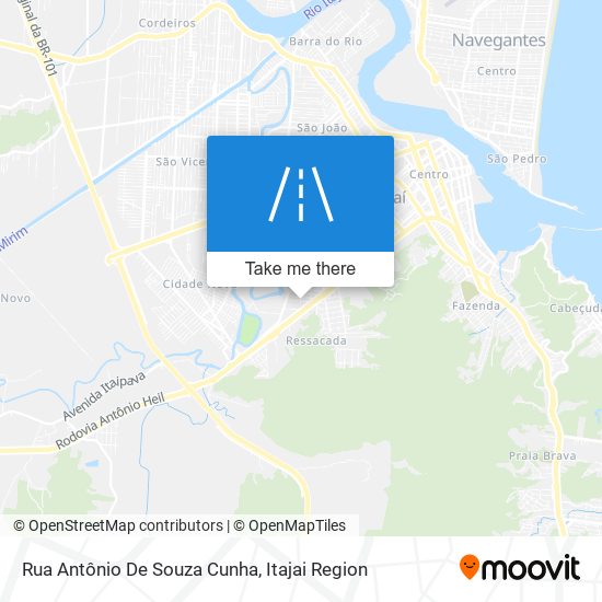 Rua Antônio De Souza Cunha map