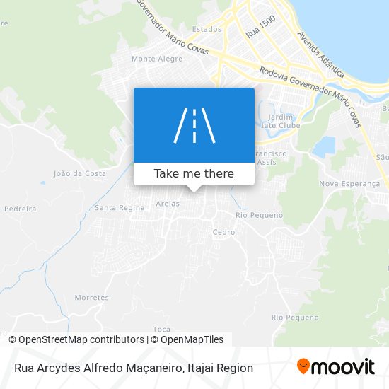 Mapa Rua Arcydes Alfredo Maçaneiro