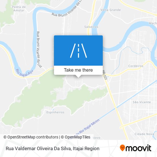 Mapa Rua Valdemar Oliveira Da Silva