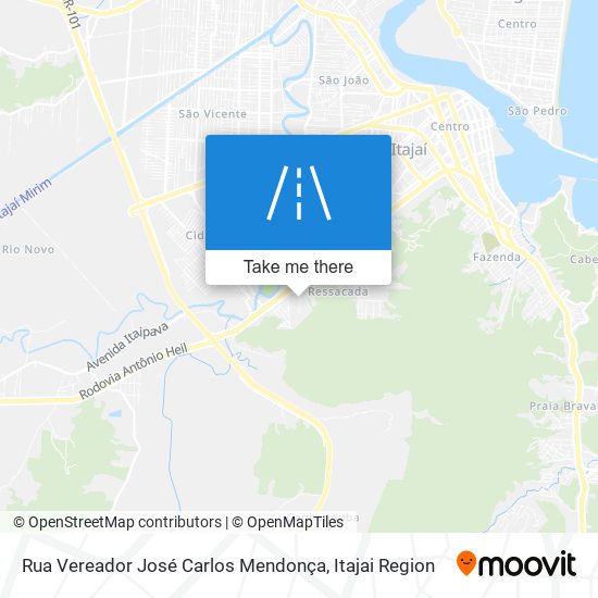 Mapa Rua Vereador José Carlos Mendonça