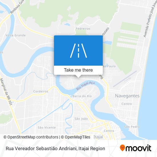 Mapa Rua Vereador Sebastião Andriani