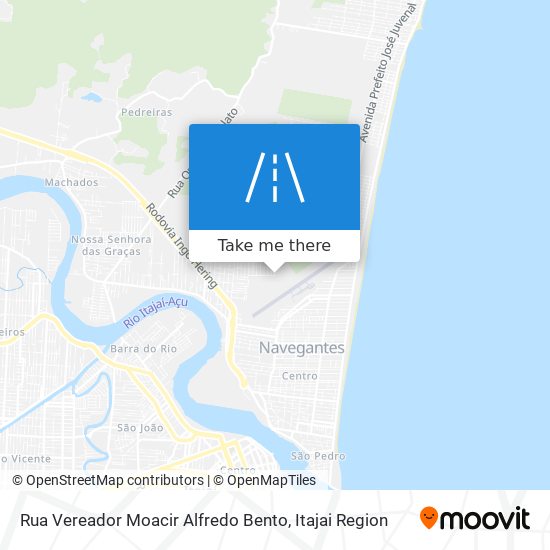 Mapa Rua Vereador Moacir Alfredo Bento