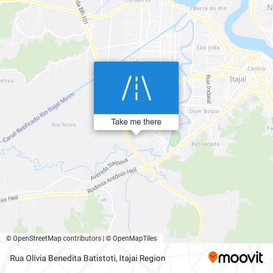 Mapa Rua Olívia Benedita Batistoti