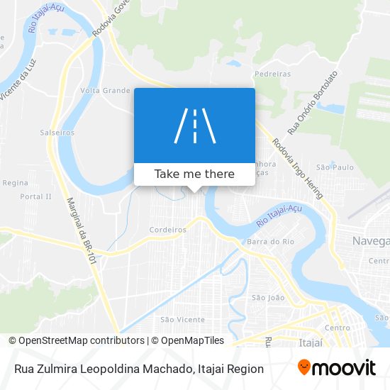 Mapa Rua Zulmira Leopoldina Machado