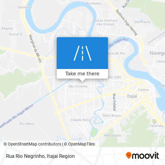 Mapa Rua Rio Negrinho