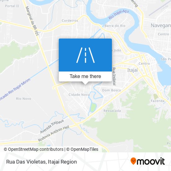 Rua Das Violetas map