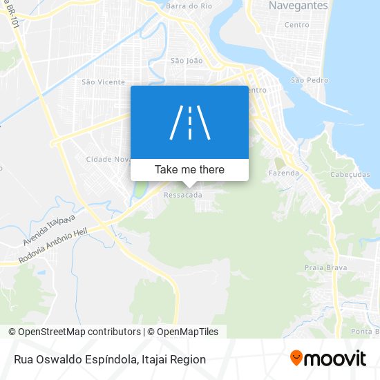 Mapa Rua Oswaldo Espíndola