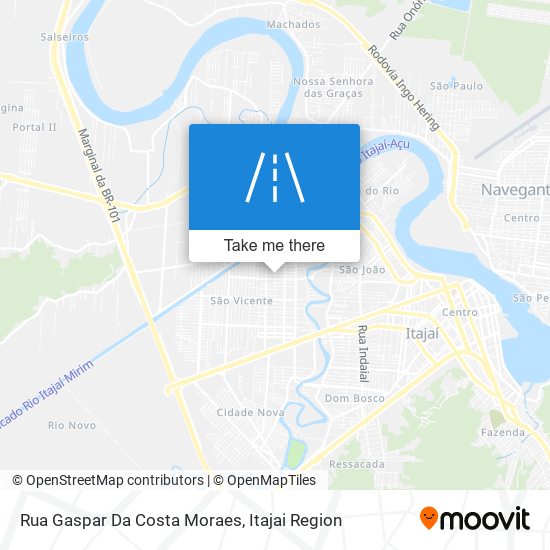 Mapa Rua Gaspar Da Costa Moraes