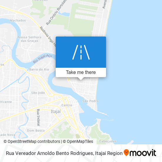 Mapa Rua Vereador Arnoldo Bento Rodrigues